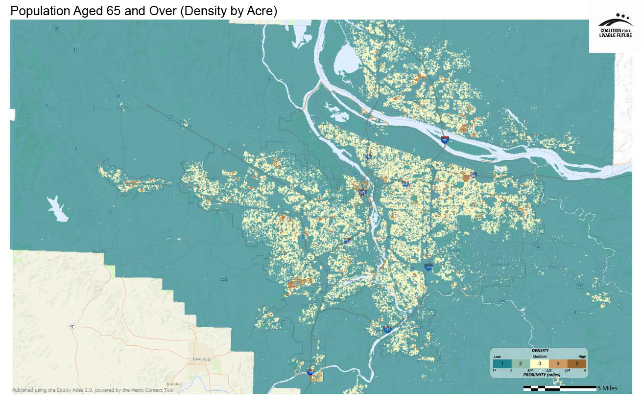 Population Aged 65 and Over (Density by Acre)