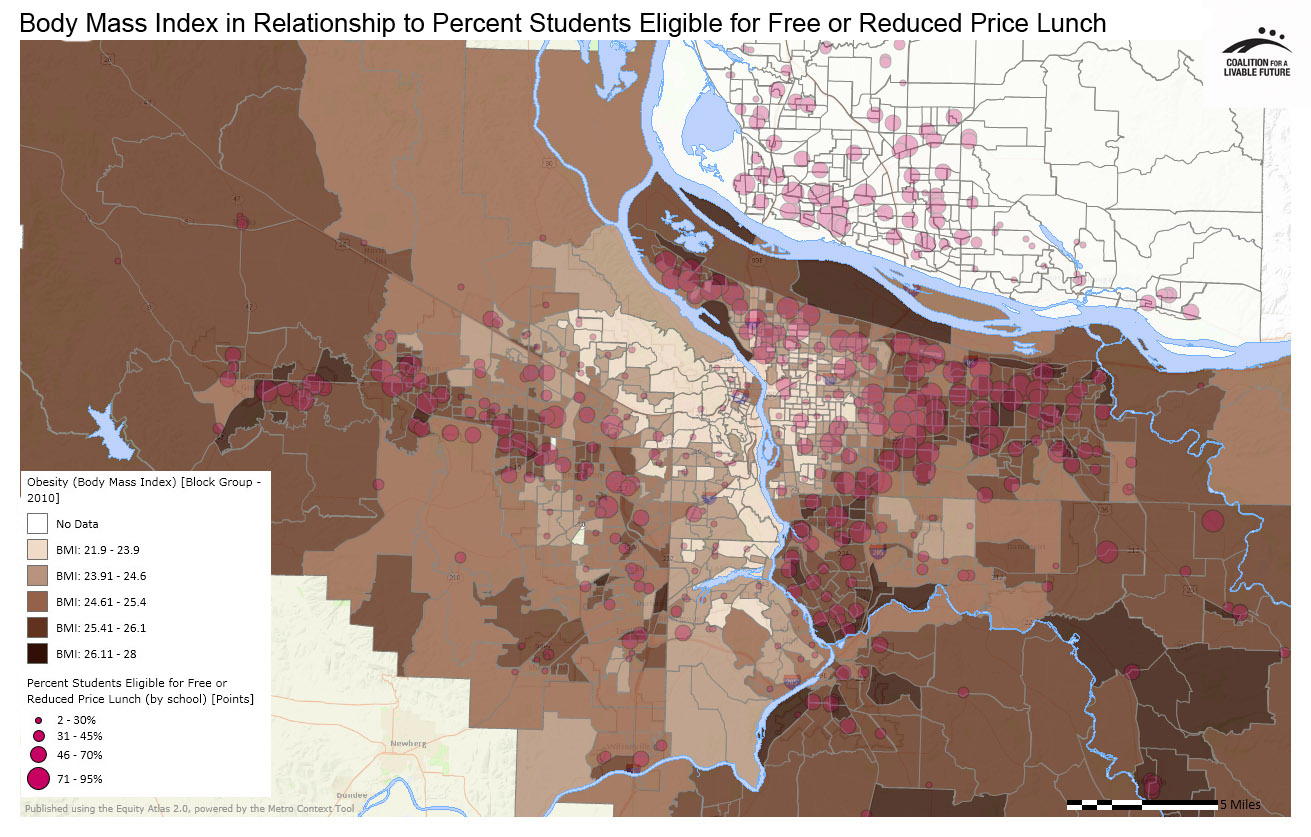 Body Mass Index in Relationship to Percent Students Eligible for Free or Reduced Price Lunch