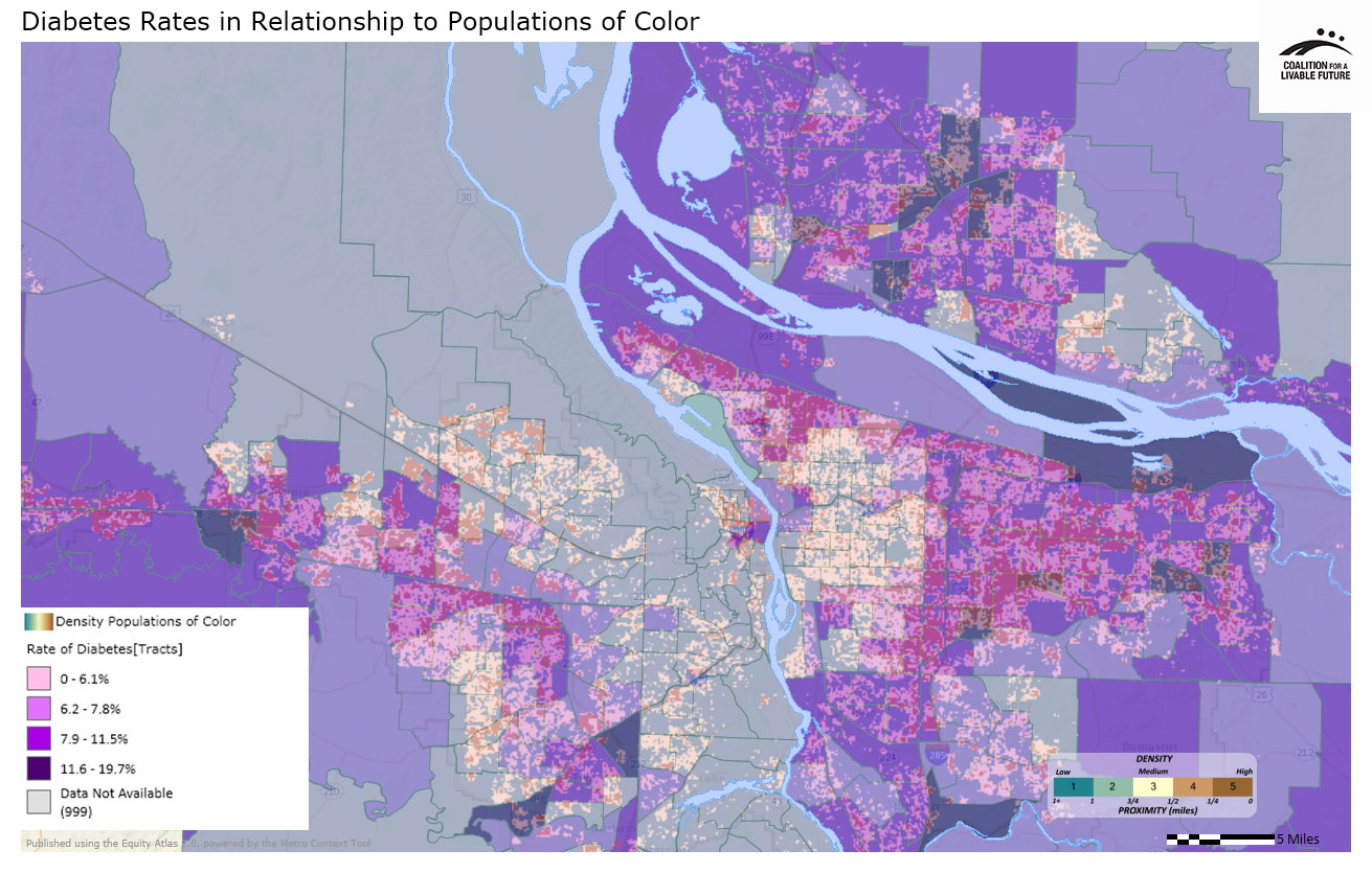Diabetes Rates in Relationship to Populations of Color
