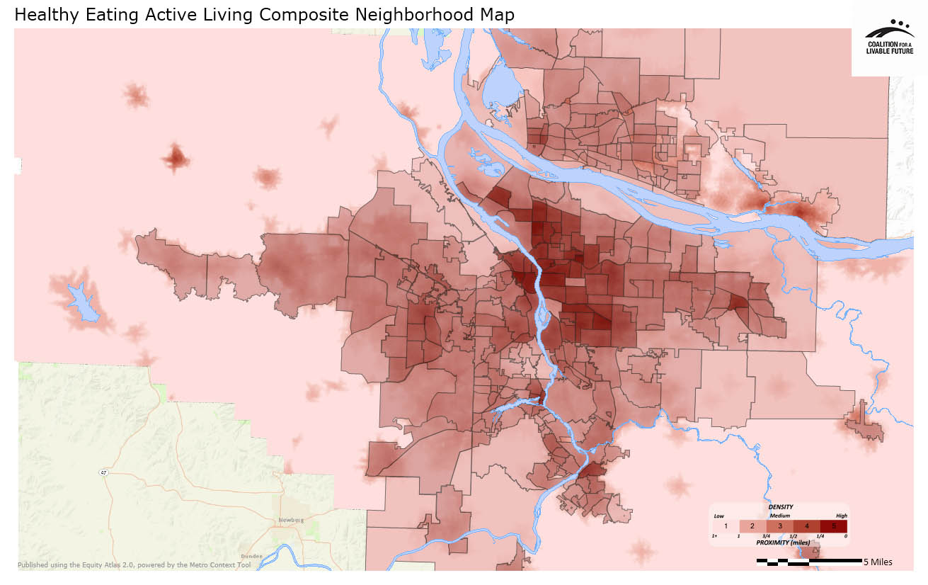 Healthy Eating Active Living Composite Neighborhood Map