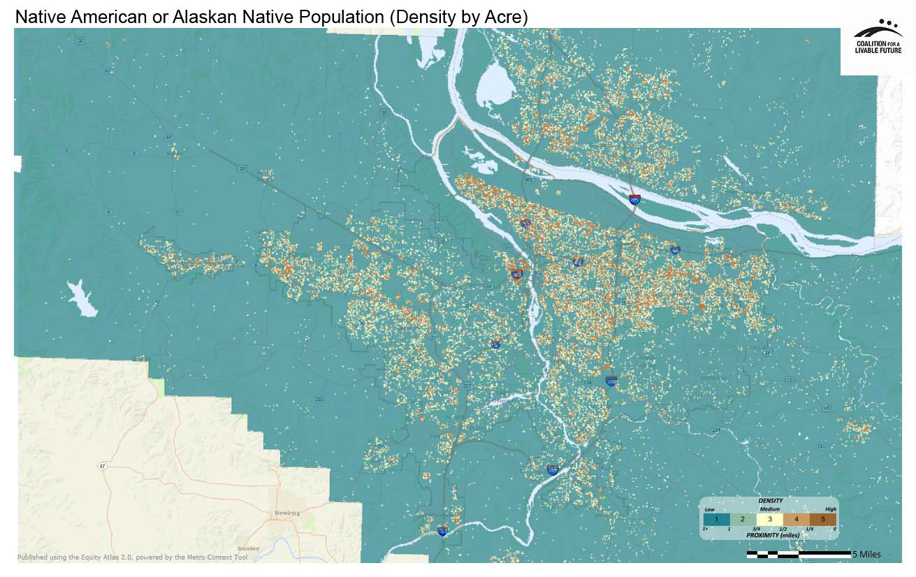 Native American or Alaskan Native Population (Density by Acre)