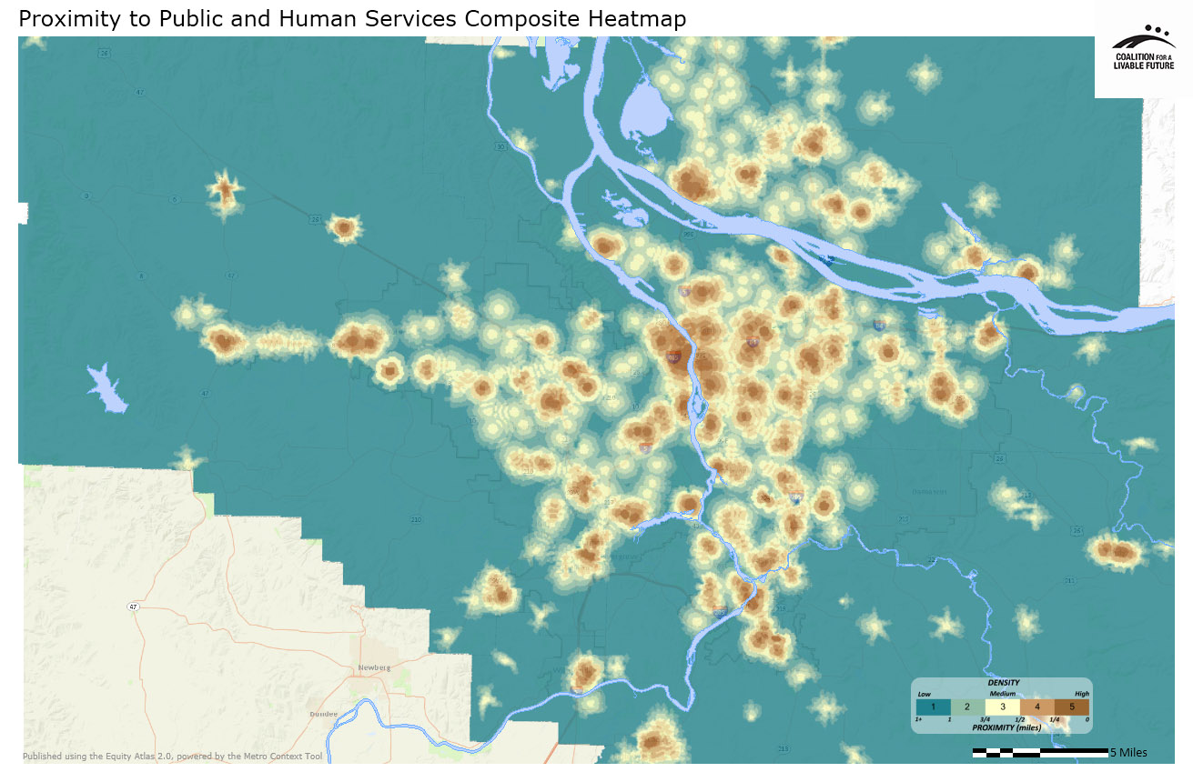 Proximity to Public and Human Services Composite Heatmap