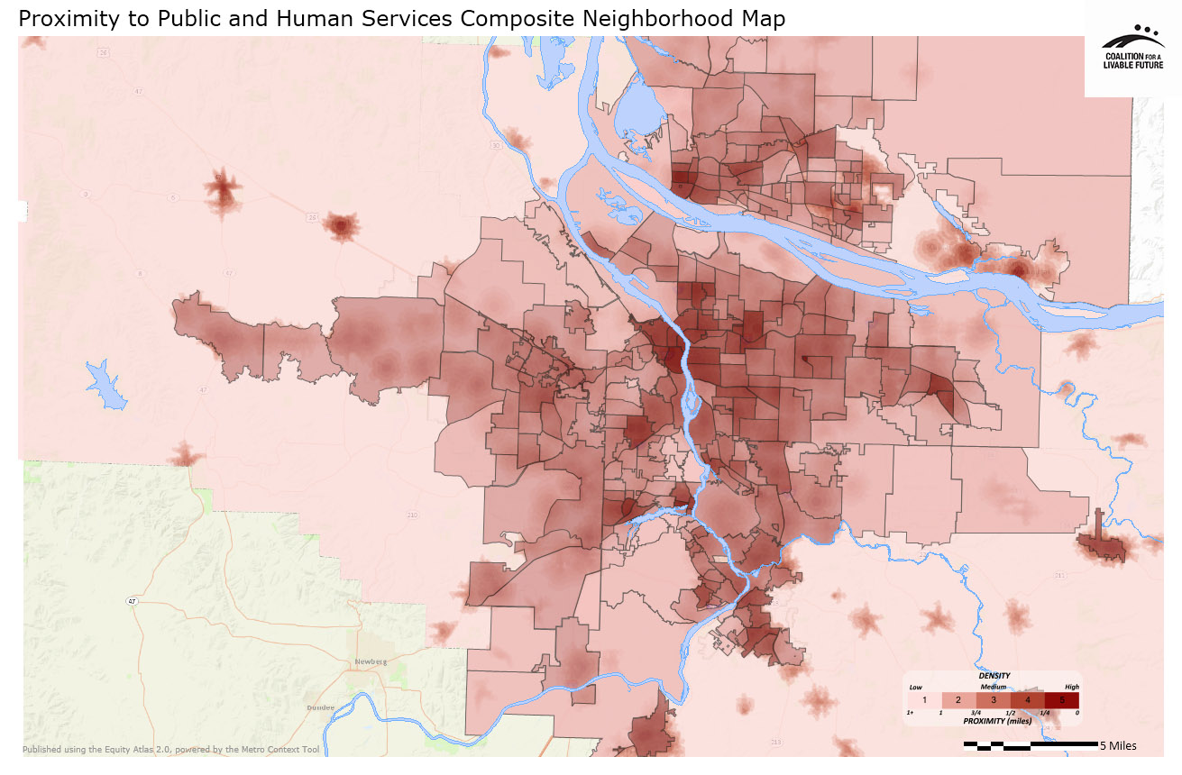 Proximity to Public and Human Services Composite Neighborhood Map