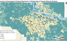 Proximity to Greenspace & Outdoor Recreation in Relationship to Percent Minority Students by School